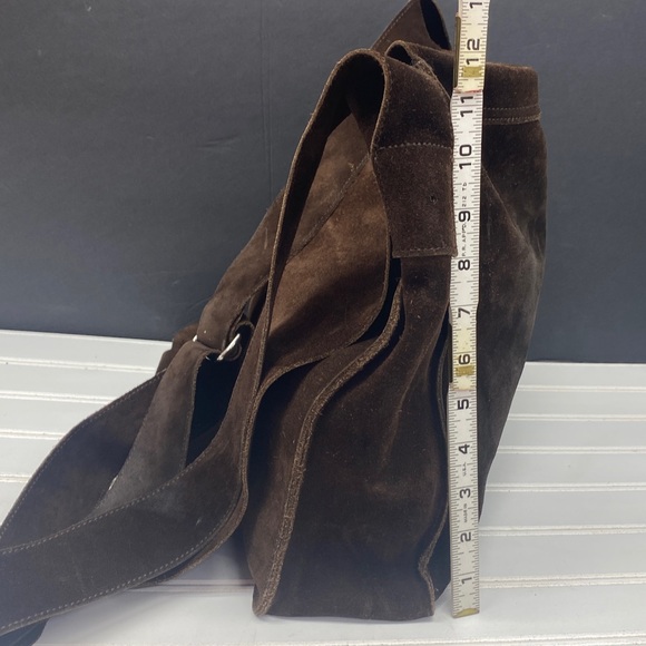 Banana Republic Brown Suede Messenger Bag - Picture 10 of 17
